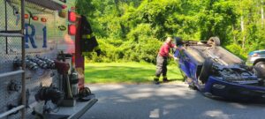 Crash with entrapment